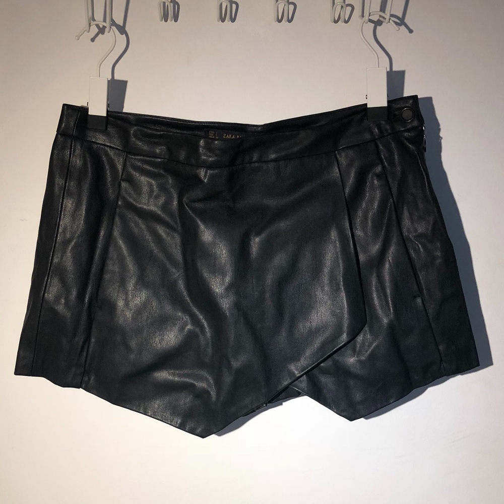 Zara Faux Leather Shorts